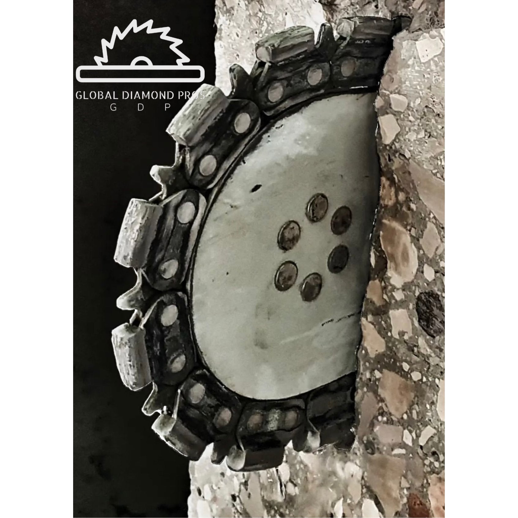 Diamond Chain Tools Concrete Diamond Chain - Utility Pipe Cutting Chain - Guidebars ...
