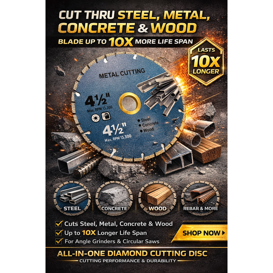 4.5" Metal Cutting Diamond Blade Vacuum Brazed Saw Blade Steel Cutting Blade - 10 Pack