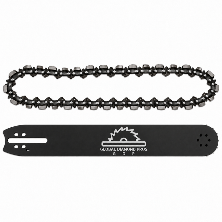 14" Diamond Chain & Guide Bar Fits ICS 695 Concrete Chainsaw Package Deal