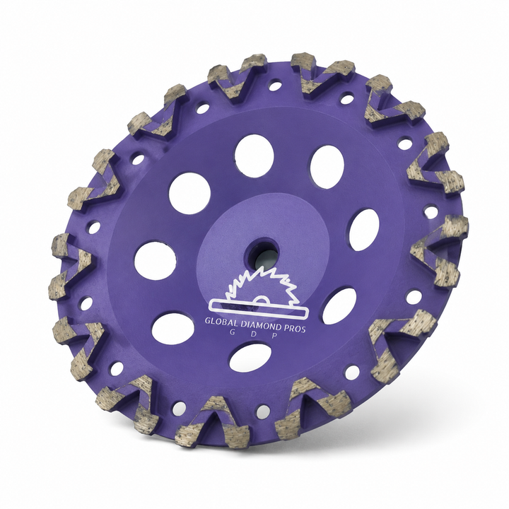 7" Premium Grinding Wheel Grit #20 Diamond Cup Wheel 5/8"-11 Arbor for Concrete, Paint, Epoxy, Mastic, Coating Removal