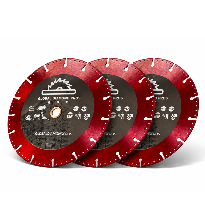 7” Fire Rescue Diamond Blade Safety All Cut Demolition Diamond Saw Blade - 3 Pack