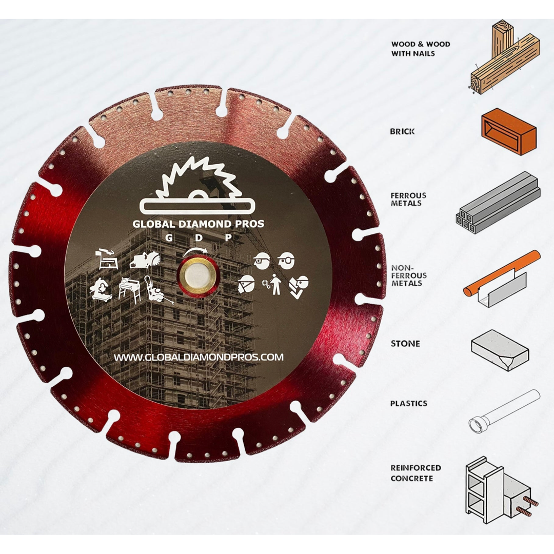 9” All-Cut Battery Fire Rescue Diamond Blade Safety All Cut Demolition Diamond Saw Blade Cordless Battery Cut Off Saw Fire Safety Blade