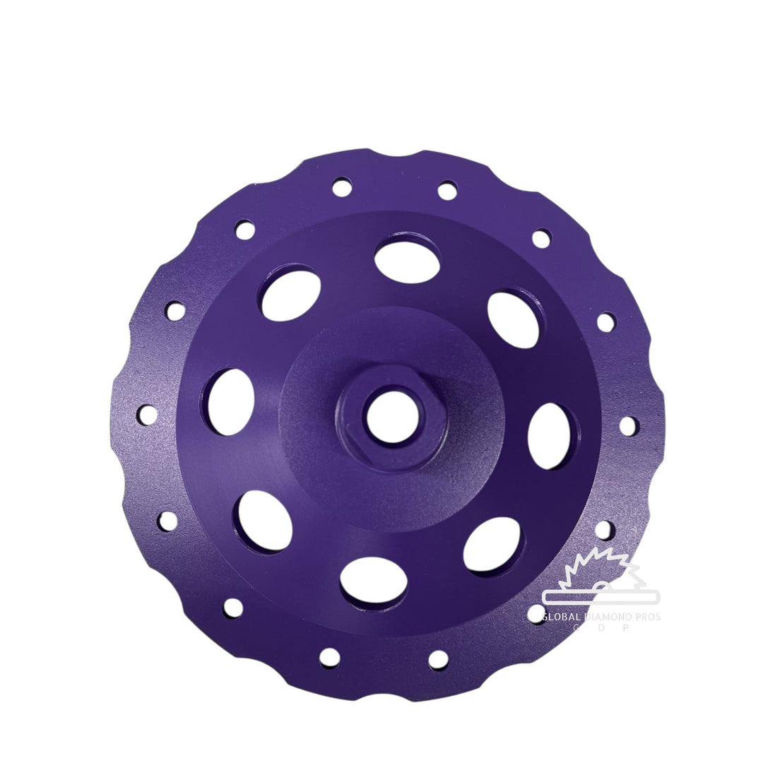 5 Pack - 7" Premium Grinding Wheel Grit #20 Diamond Cup Wheel 5/8"-11 Arbor for Concrete and Paint, Epoxy, Mastic, Coating Removal