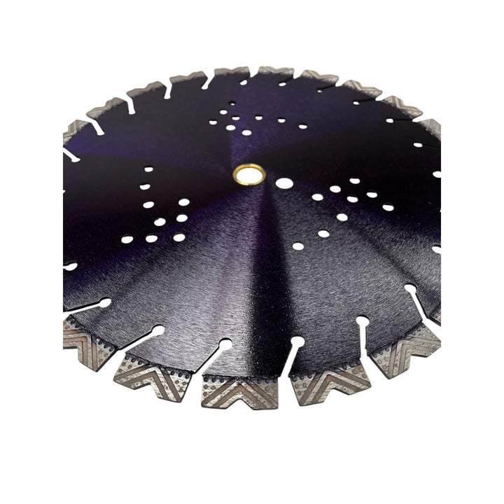 14” Elite Turbo Notched Concrete Diamond Blade – Golf Ball Segment Design | 20mm Arbor
