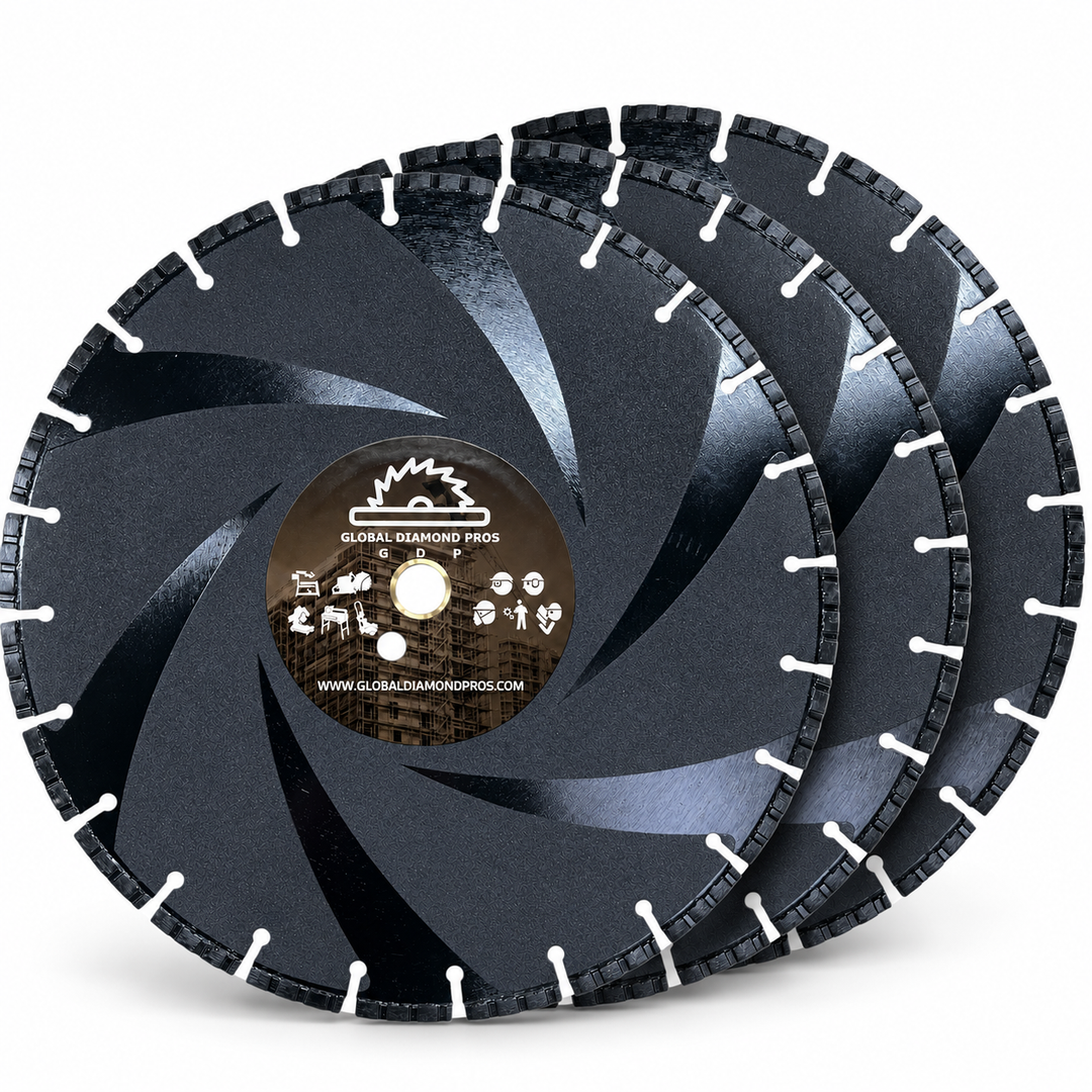 14” Ductile Iron Diamond Blade - Utility Pipe Diamond Blade - Steel - Ductile Iron Pipe - Cast Iron - PVC - Ductile Iron Diamond Blade - 2 Pack