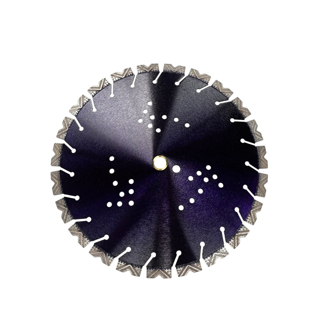 14” Elite Turbo Notched Concrete Diamond Blade – Golf Ball Segment Design | 20mm Arbor