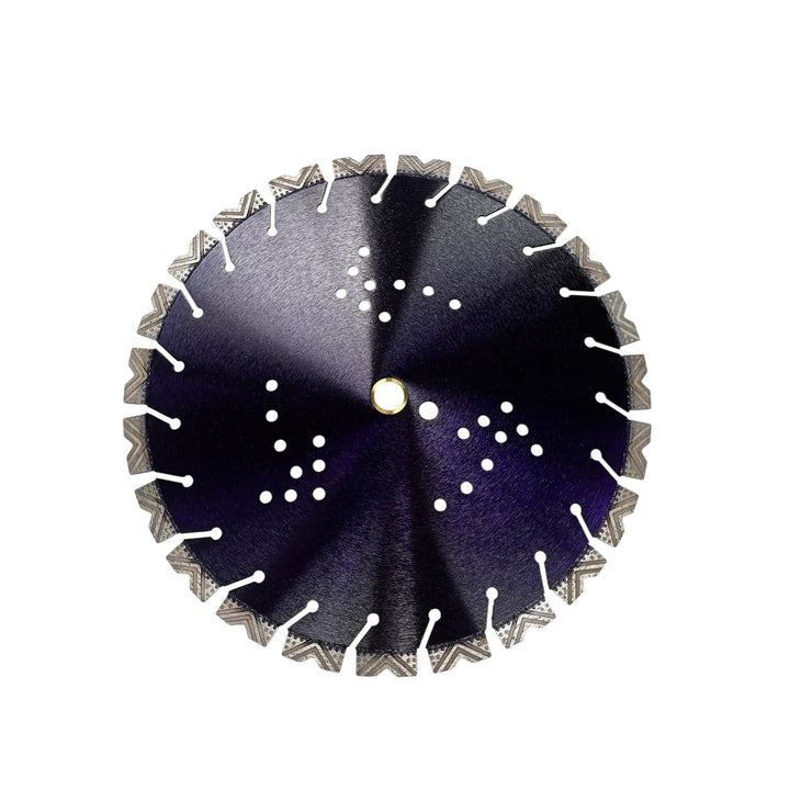 14” Elite Turbo Notched Concrete Diamond Blade – Golf Ball Segment Design | 20mm Arbor