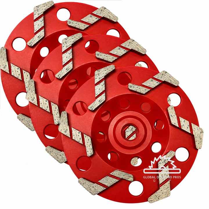 5" Xtreme Aggressive Grinding Wheel #30/40 Grit Diamond 5/8"-11 Arbor for Concrete and Paint, Epoxy, Mastic, Coating Removal