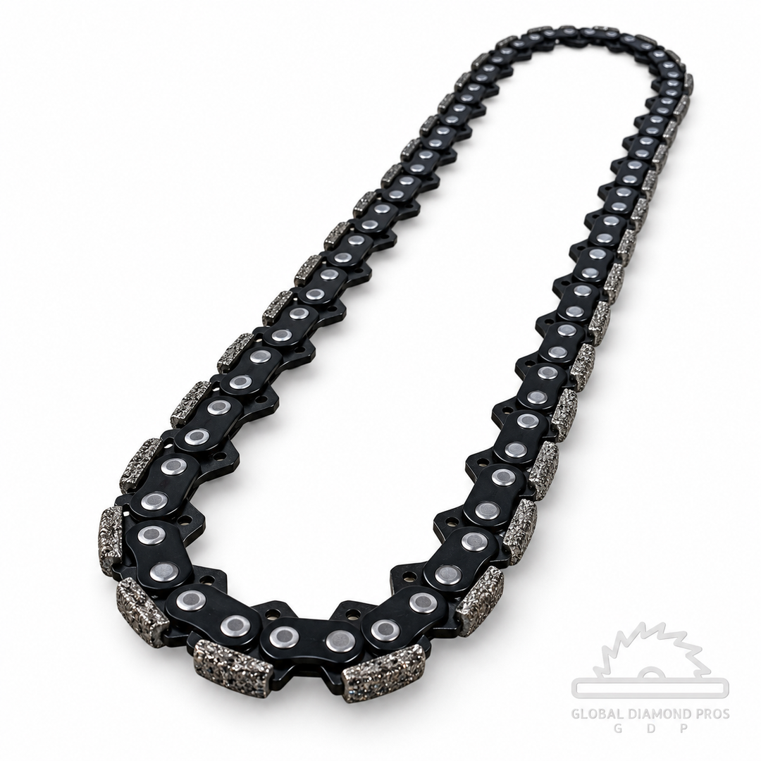 20" Utility Pipe Cutting Chain - Ductile Iron Diamond Chain