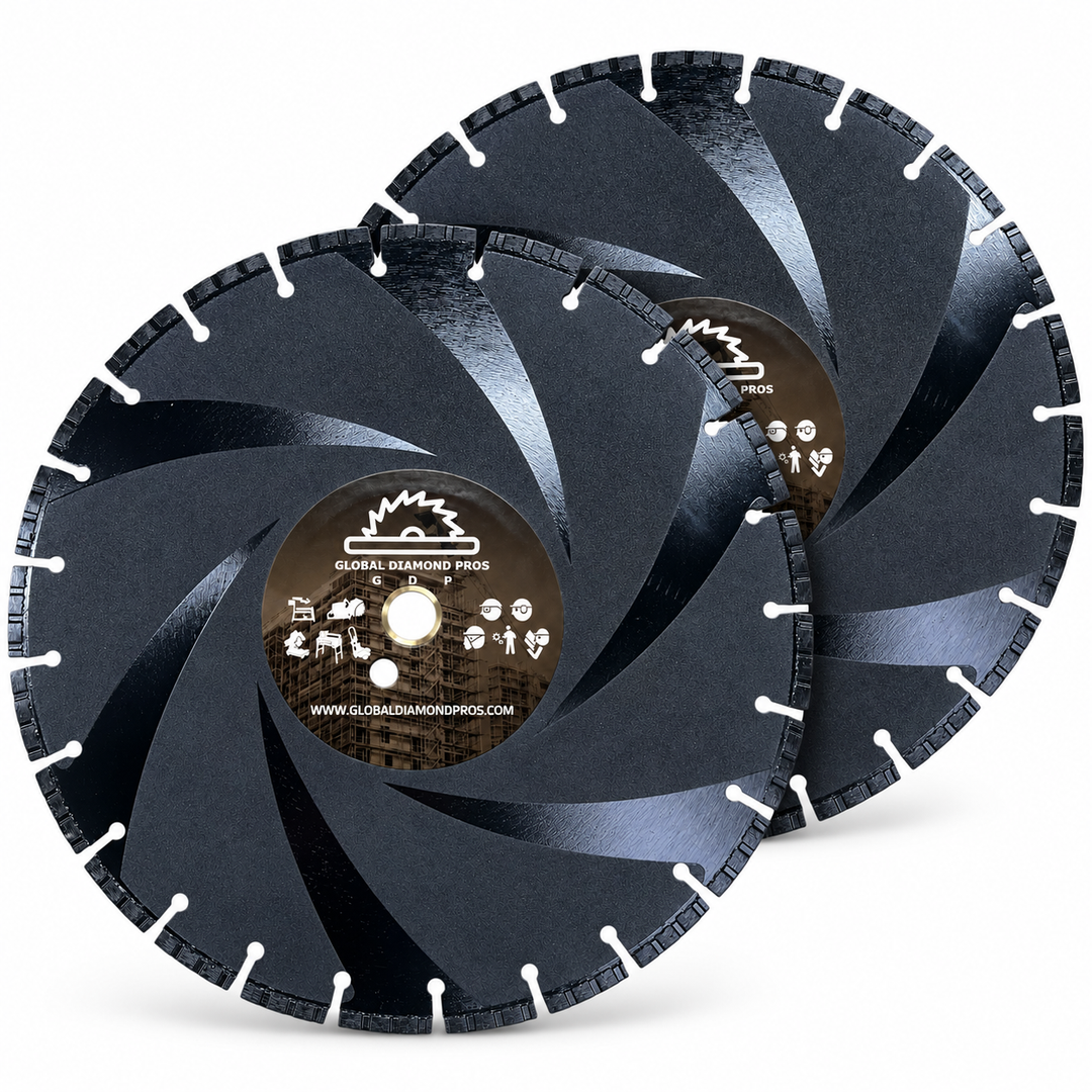 14” Ductile Iron Diamond Blade - Utility Pipe Diamond Blade - Steel - Ductile Iron Pipe - Cast Iron - PVC - Ductile Iron Diamond Blade - 2 Pack