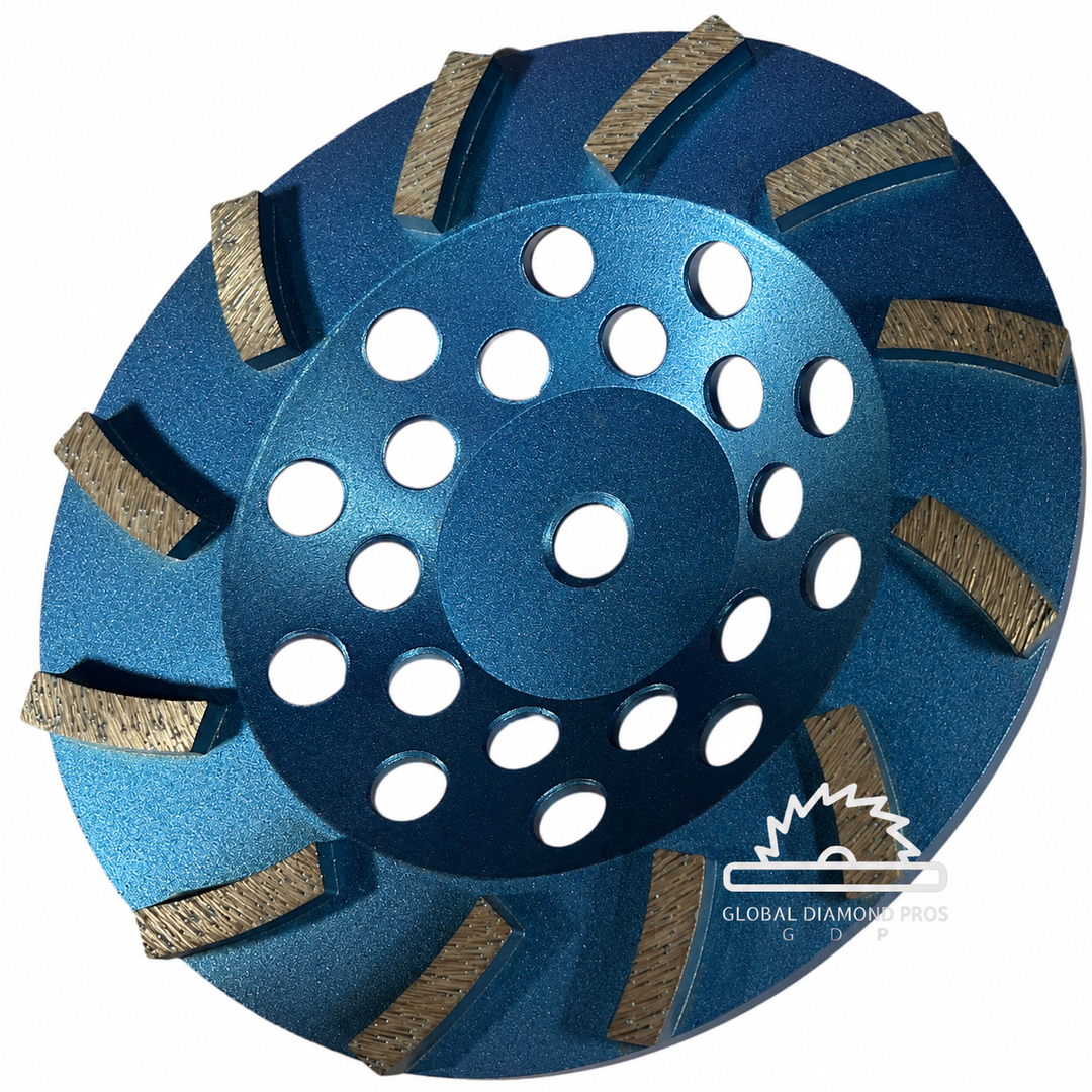7" Grinding Cup Wheels Turbo 12 Diamond Segmented 5/8"-11 Arbor for Concrete, Epoxy, Overlay Removal