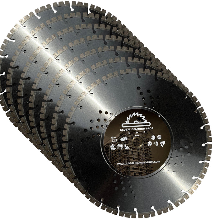 Fast Cutting Diamond Blade for Reinforced Concrete Hard Concrete With Unique W Segments - Power Cutter Saw Blade