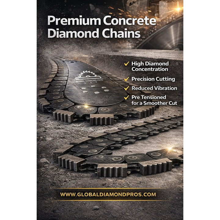 16” Diamond Chain - Premium Concrete Diamond Chain F4 Diamond Chain Concrete Cutting Chain