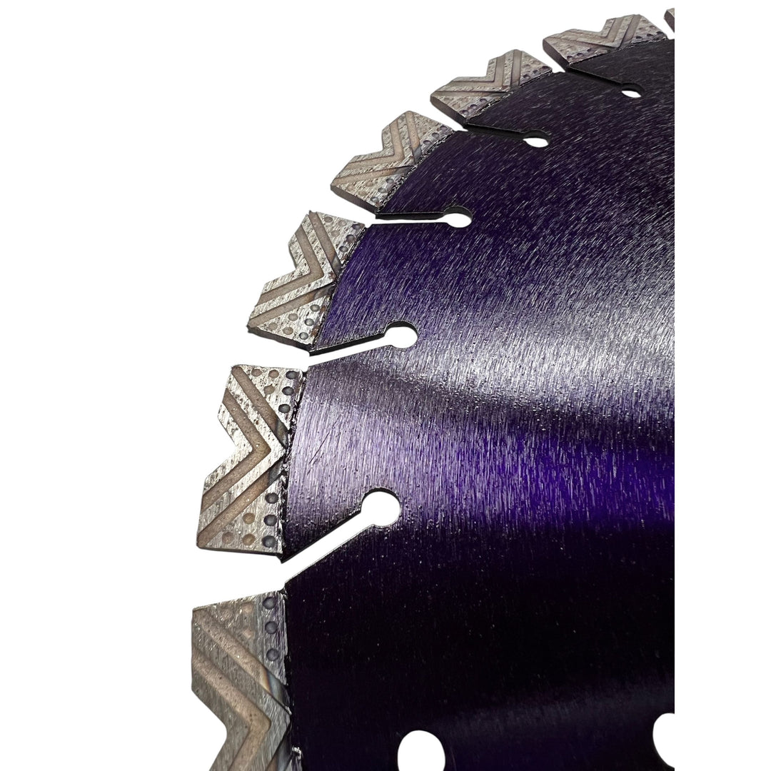 14” Elite Turbo Notched Concrete Diamond Blade – Golf Ball Segment Design | 20mm Arbor