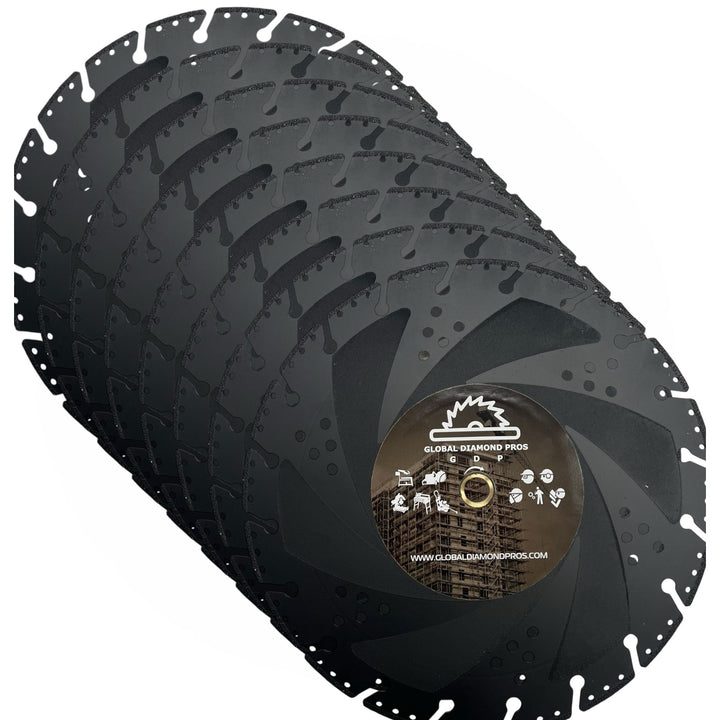 14” Anycut Diamond Blade Solid Steel Saw Blade for Fire Rescue Steel Ductile Iron Pipe - 5 Pack
