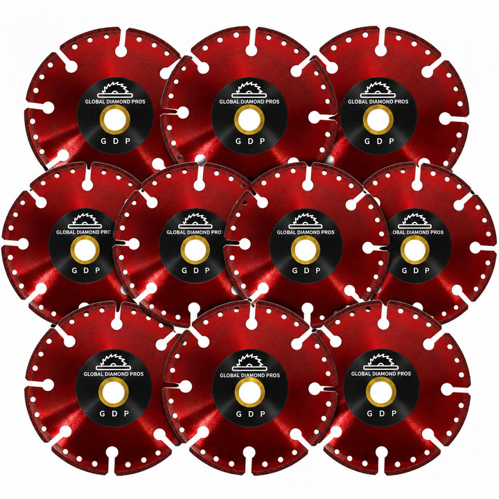 4.5” All-Cut Vacuum Brazed Diamond Blade Cut All For All Materials - 10 Pack