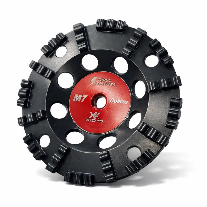 7" Turbo Diamond Cup Wheel + Wrench Kit for Concrete Grinding | 5/8"-11 Thread | Epoxy, Glue & Coating Removal