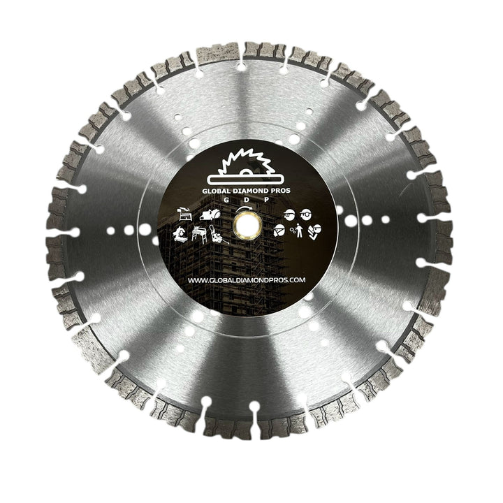 14" Diamond Blade 3 Pack Variety Pack - Contractor  Diamond Blades For Fast Cutting All Materials Circular Saw Blade for Concrete Asphalt Stone