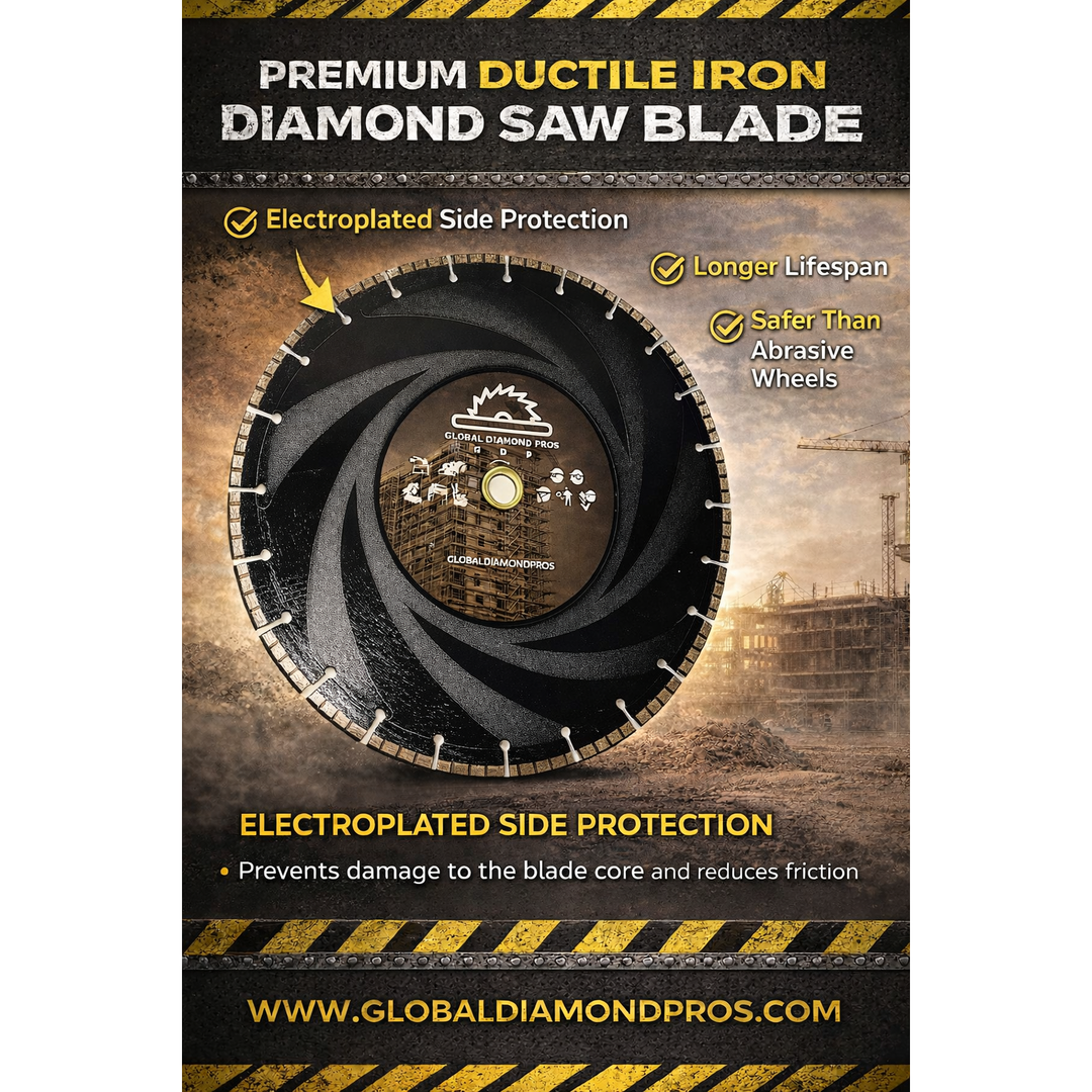 14” Ductile Iron Diamond Blade - Utility Pipe Diamond Blade - Steel - Metal - Ductile Iron Pipe - Cast Iron - PVC - Ductile Iron Diamond Blade