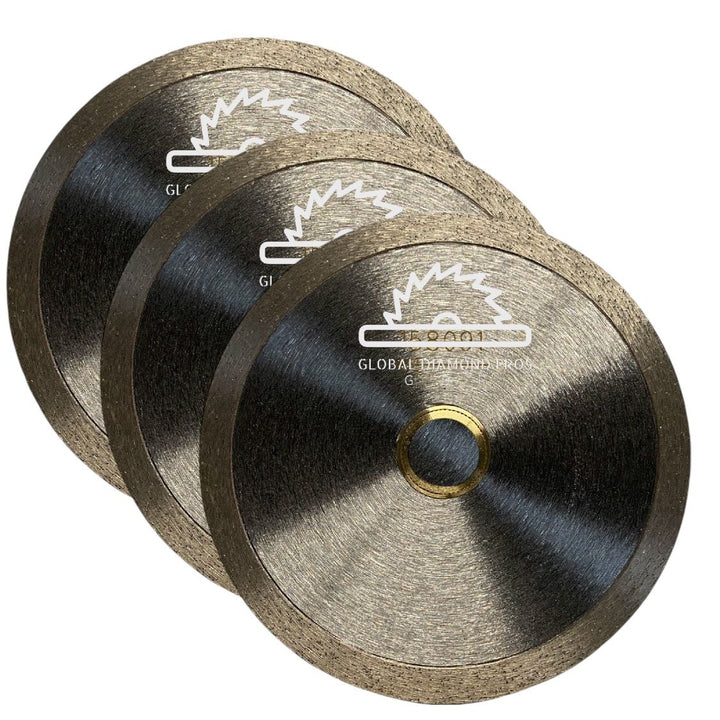 4-1/2” Porcelain Diamond Tile Blade for Glass, Tile, Ceramic, Stone - Porcelain Diamond Blade - Continuous Rim Blade- 3 Pack