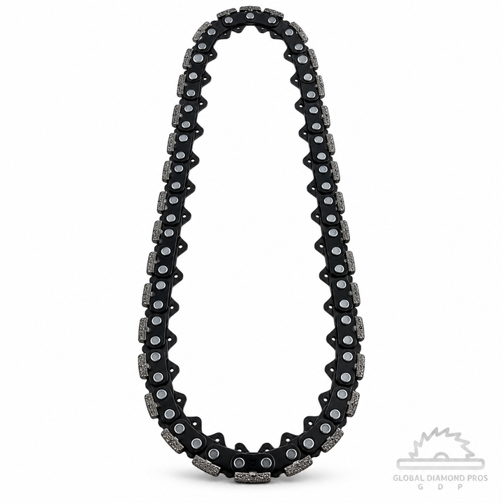 Ductile Iron Diamond Chain - Utility Pipe Cutting Chain - Utility Pipe Ductile Iron Cutting 15"/16" Diamond Chain
