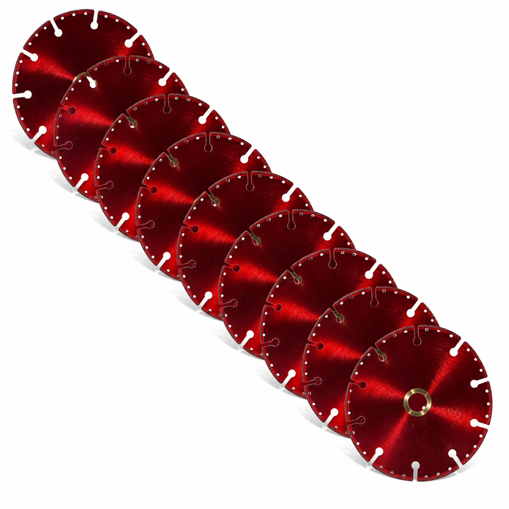 4.5” All-Cut Vacuum Brazed Diamond Blade Cut All For All Materials - 10 Pack