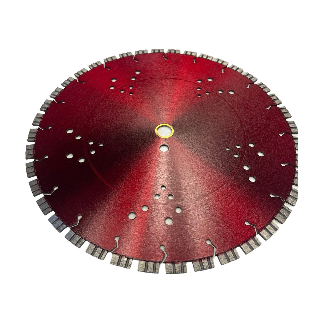 14" Turbo Diamond Saw Blade Concrete & Reinforced Concrete - Dual Flat Segments - Laser Welded - Fast Cutting - Cooled Core - Wet / Dry