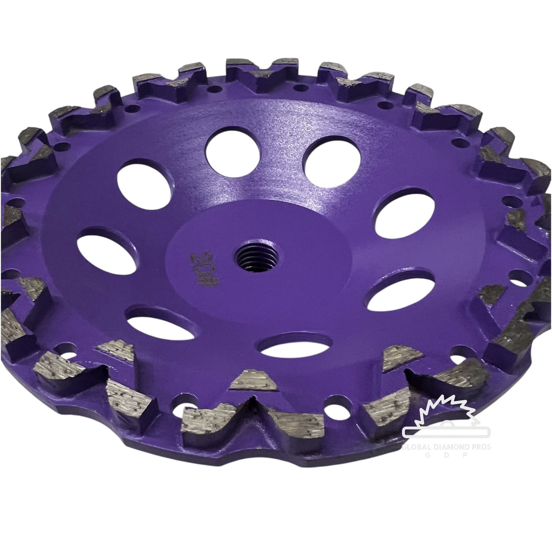 5 Pack - 7" Premium Grinding Wheel Grit #20 Diamond Cup Wheel 5/8"-11 Arbor for Concrete and Paint, Epoxy, Mastic, Coating Removal