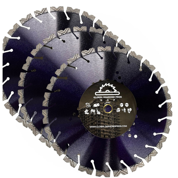 14" Turbo Diamond Blade - Golf Ball V GROOVE Concrete Cutting Blade