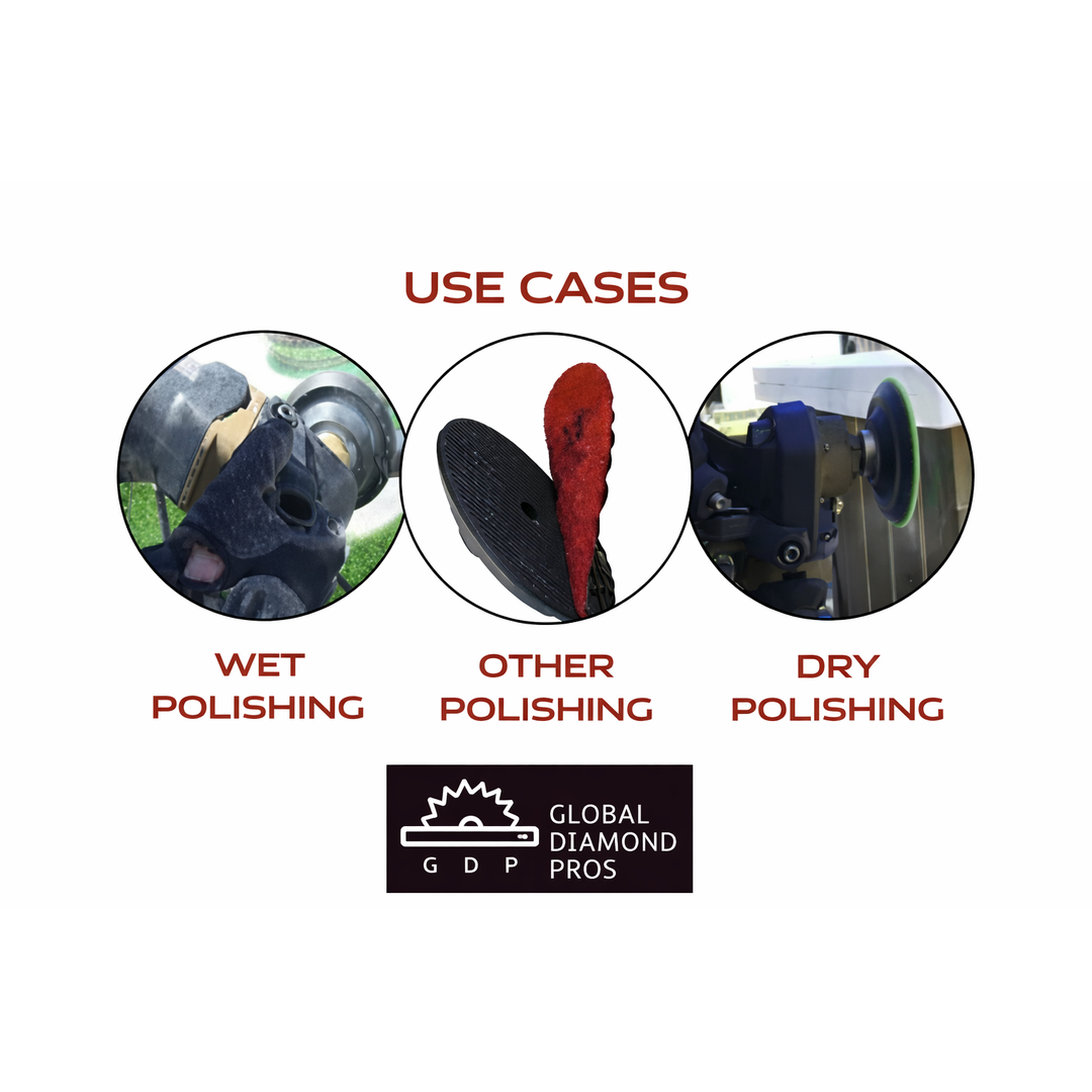 Xpeed 4” Diamond Polishing Pads 3-Step Hybrid Wet/Dry For Granite Quartz Marble Stone - Step 1, 2, 3