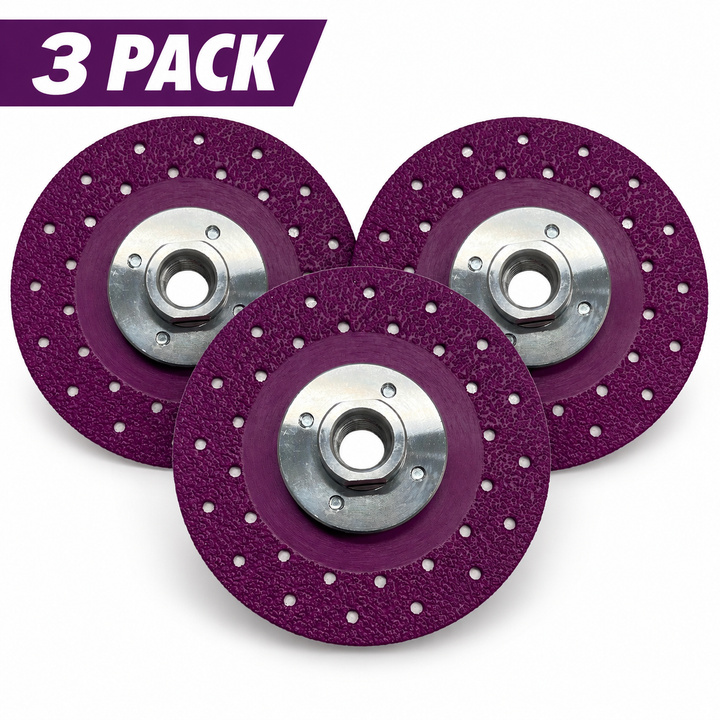 3 Pack - 4.5" Diamond Grinding Disc for Concrete Angle Grinder Vacuum Brazed Sanding Disc