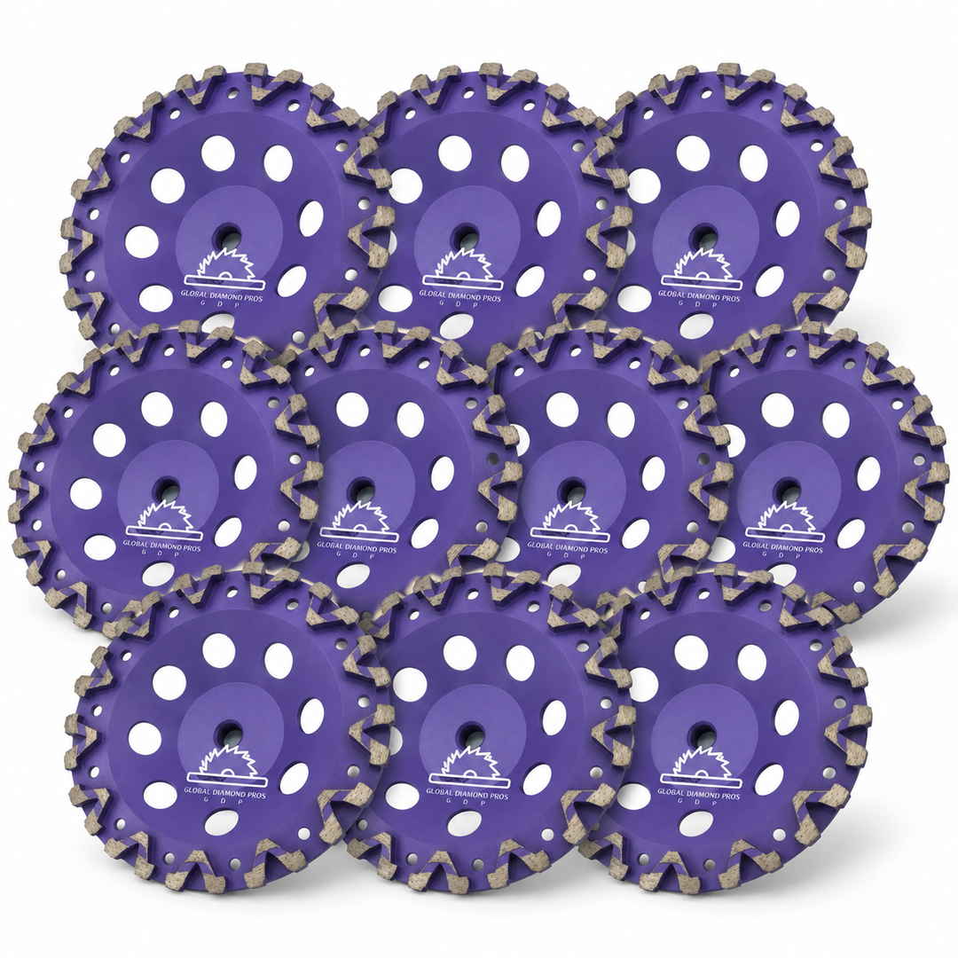 10 Pack - 7" Premium Grinding Wheel Grit #20 Diamond Cup Wheel 5/8"-11 Arbor for Concrete, Paint, Epoxy, Mastic, Coating Removal