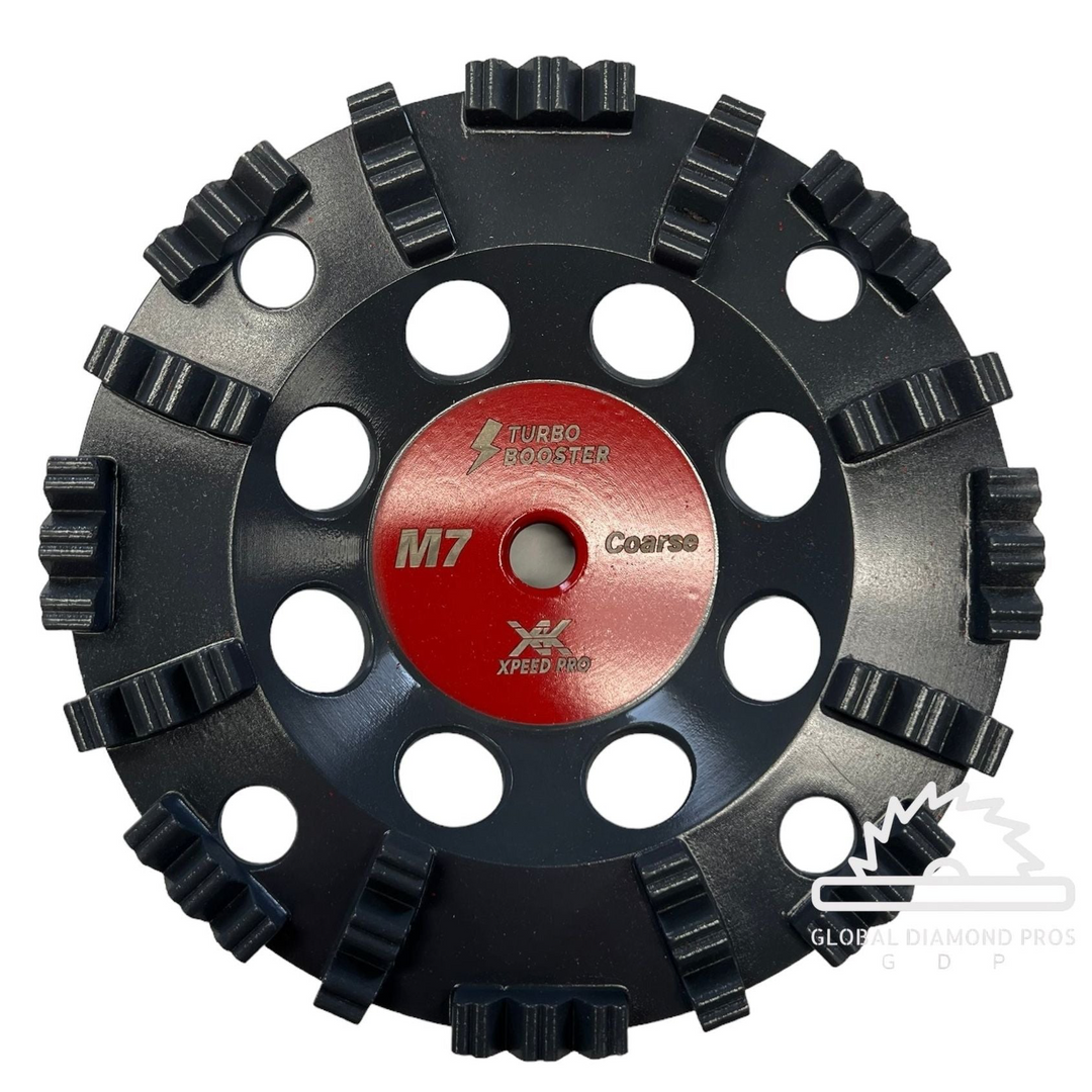 2-Pack 7" Diamond Cup Wheels – 25/30 Grit For Concrete Grinding & Epoxy Removal