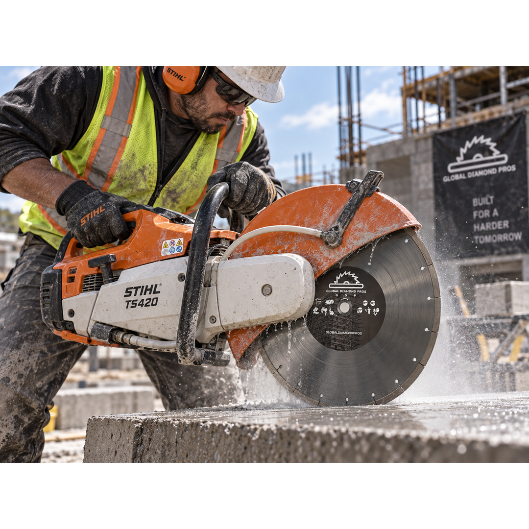 Fast Cutting Diamond Blade for Reinforced Concrete Hard Concrete With Unique W Segments - Power Cutter Saw Blade
