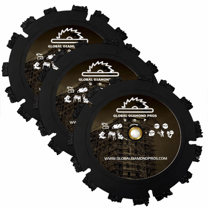 9" Tungsten Carbide Diamond Saw Blade for Demolition, Fire Rescue Applications, Breaching, Cut All Saw Blade - 3 Pack