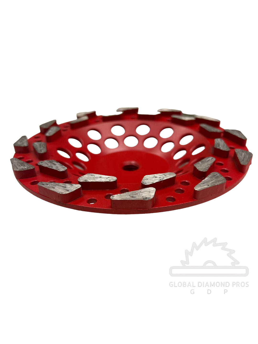 7" Premium Tear Drop Diamond Cup Wheel + Cup Wheel Wrench Kit | 24 Premium Segments | 5/8"-11 Thread | Concrete, Epoxy & Material Removal