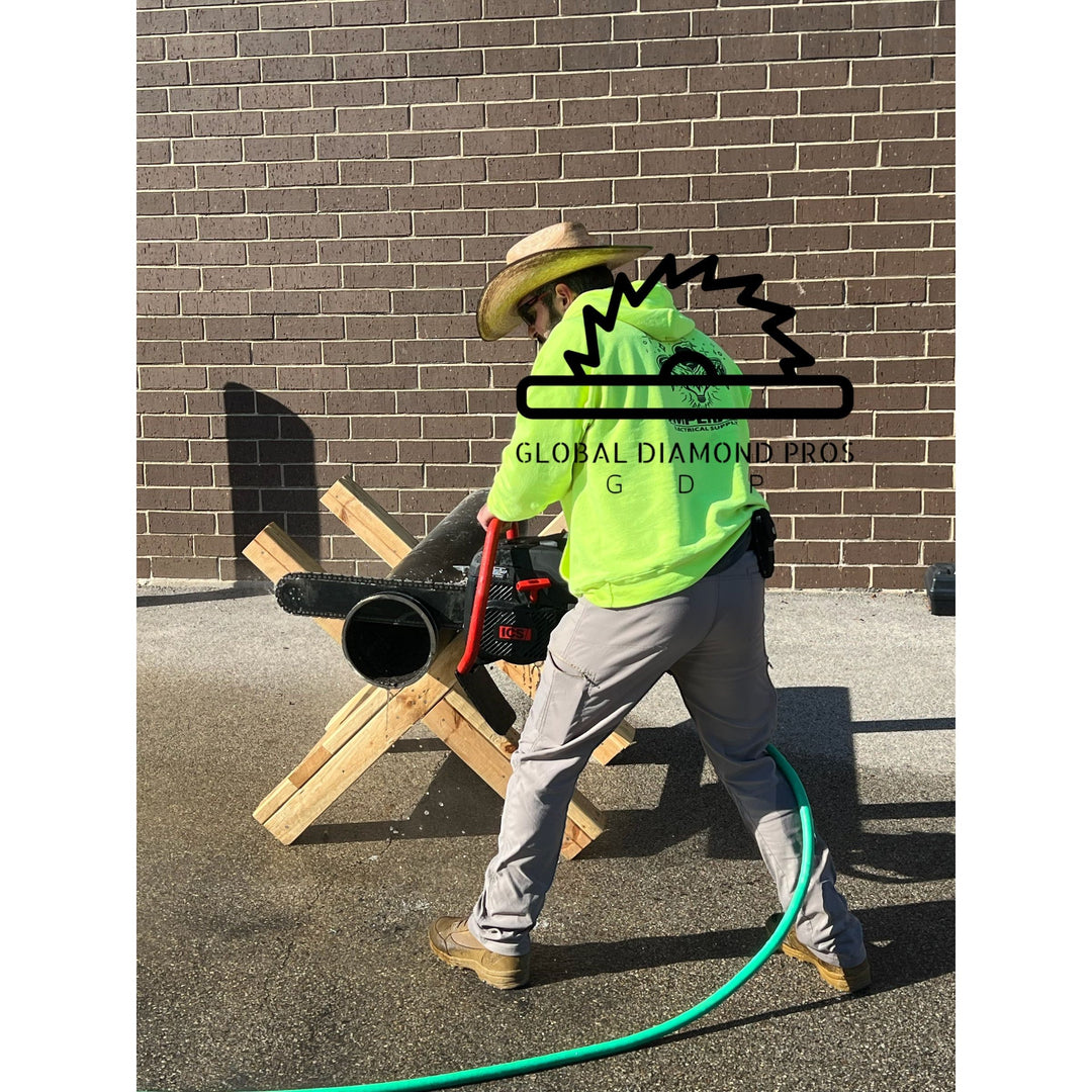 16" Utility Pipe Cutting Chain - Ductile Iron Diamond Chain & Guide Bar Package 695 Utility Pipe Cutting Utility Chainsaw Package Sprocket Included