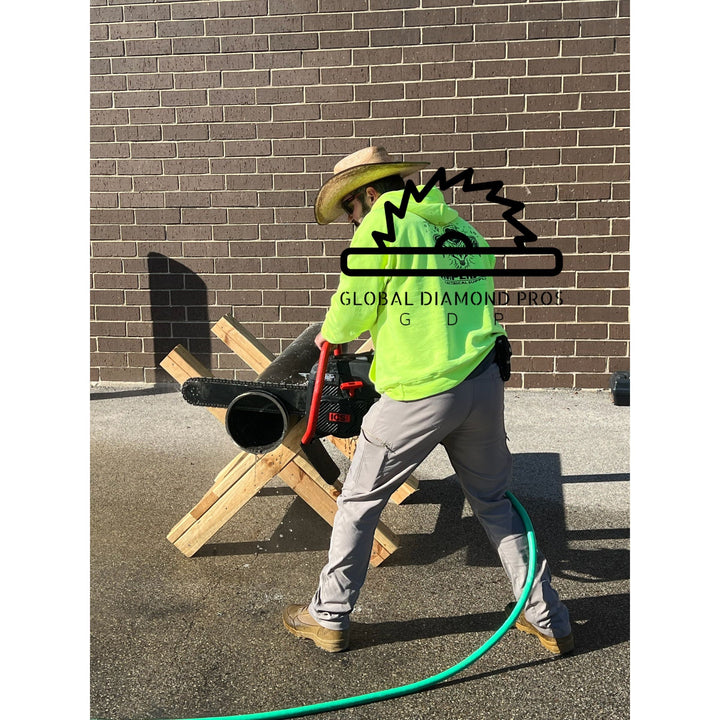 16" Utility Pipe Cutting Chain - Ductile Iron Diamond Chain & Guide Bar Package 695 Utility Pipe Cutting Utility Chainsaw Package Sprocket Included