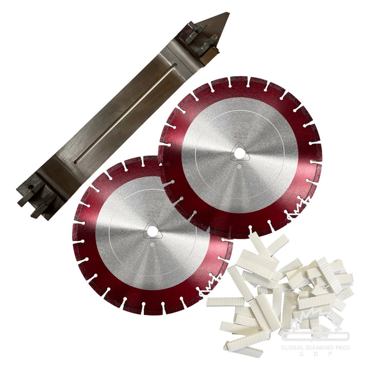 Soff-Cut 6" Early Entry Green Concrete Blade 2PK w/ Skid Plate & Spacers Package For Green Concrete Cutting