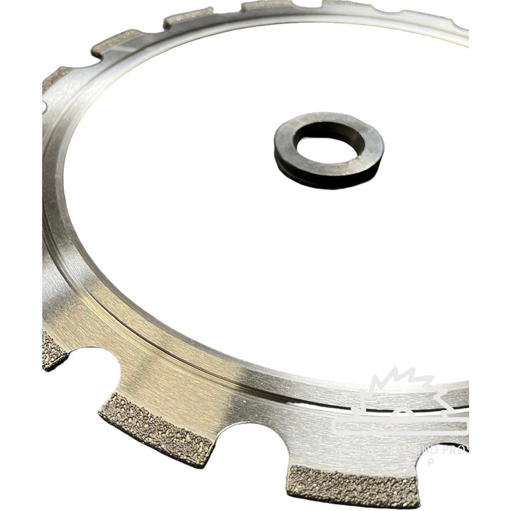 Ductile Iron Ring Saw Safety Blade Cuts Concrete-Lined Ductile Iron Pipe