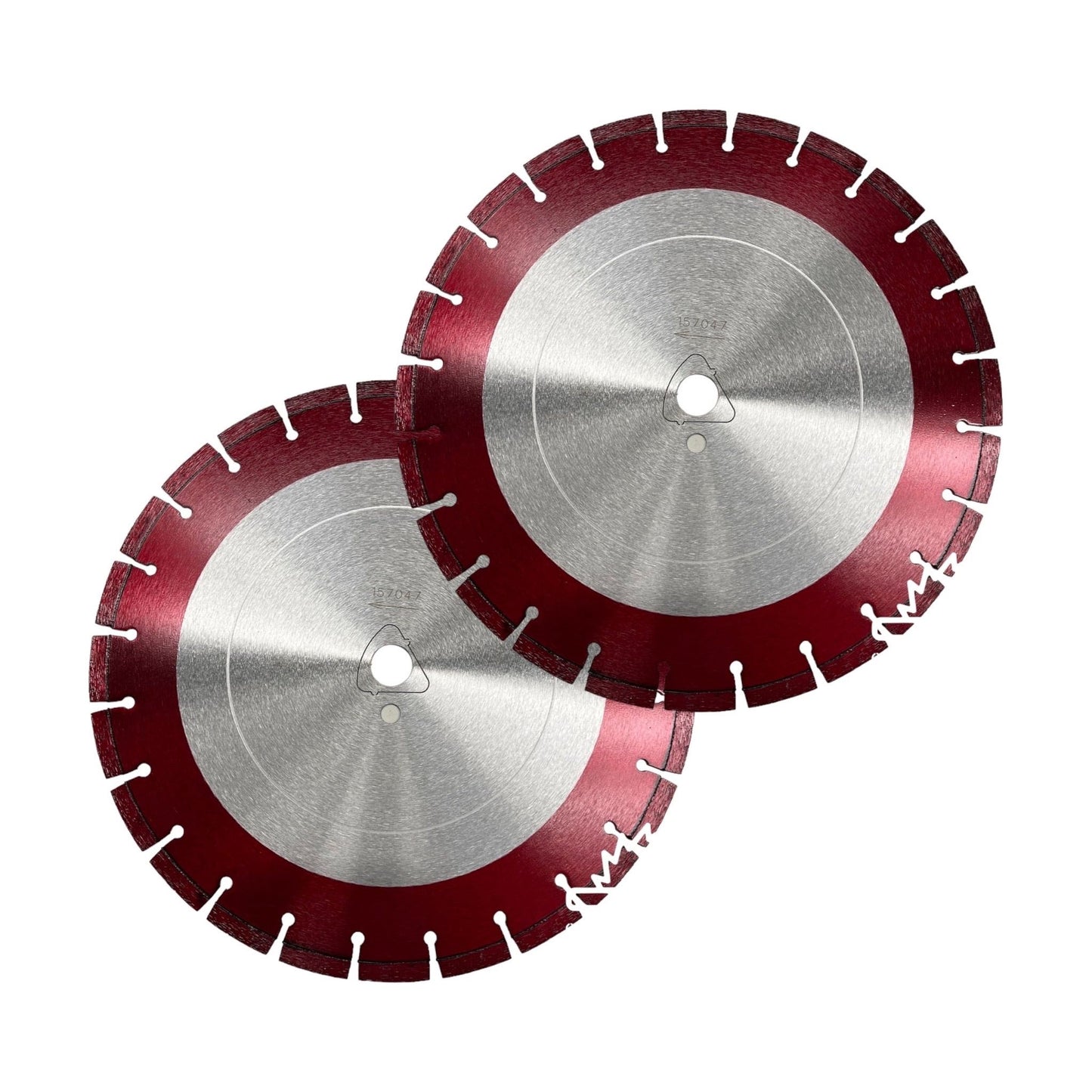 2-Pack 6" Husqvarna Soff Cut Red Diamond Blades + 1 Skid Plate – Early Entry Asphalt Saw