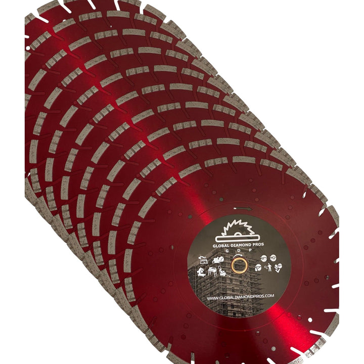Laser Welded Diamond Blade 10 PACK For Fast Cutting Circular Saw Blade for Concrete Asphalt Stone 14"