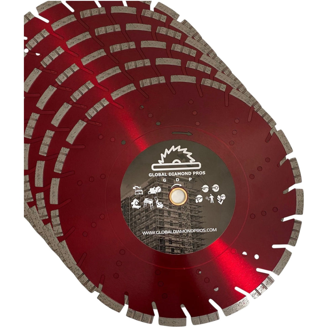 Laser Welded Diamond Blade 10 PACK For Fast Cutting Circular Saw Blade for Concrete Asphalt Stone 14"