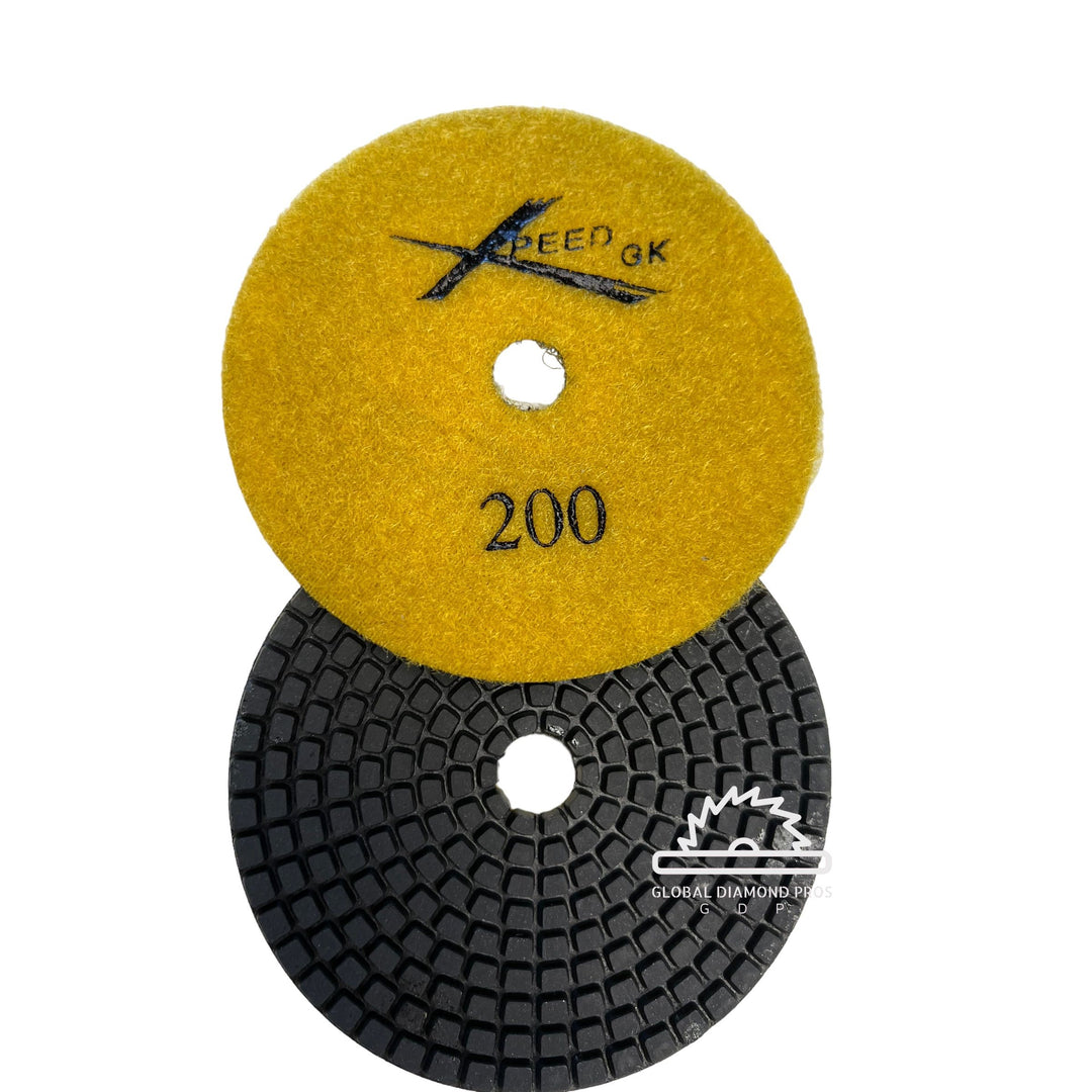 4” Xpeed Diamond Polishing Pads 7-Step Wet/Dry For Granite Quartz Marble Stone