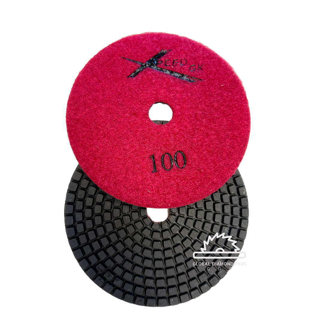 4” Xpeed Diamond Polishing Pads 7-Step Wet/Dry For Granite Quartz Marble Stone
