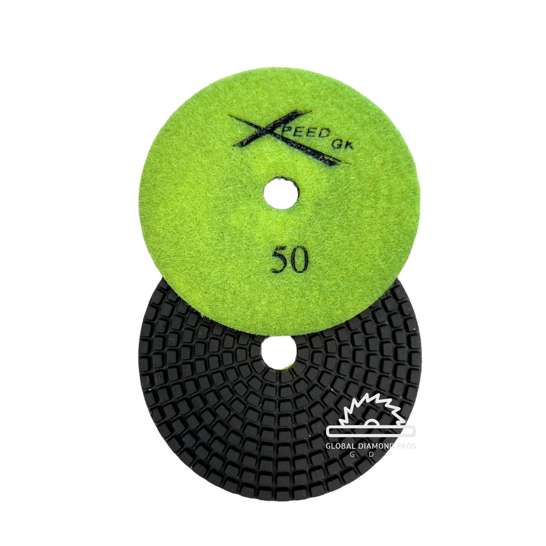 4” Xpeed Diamond Polishing Pads 7-Step Wet/Dry For Granite Quartz Marble Stone - 7pcs