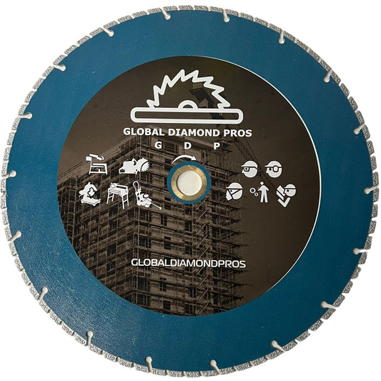 9” Battery Vacuum Brazed Diamond Blade Safety All Cut Demolition Diamond Saw Blade Cordless Battery Cut Off Saw Fire Safety Blade