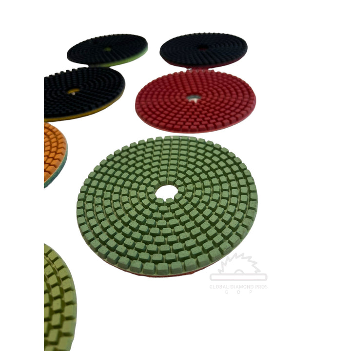 4” Xpeed Diamond Polishing Pads 7-Step Wet/Dry For Granite Quartz Marble Stone