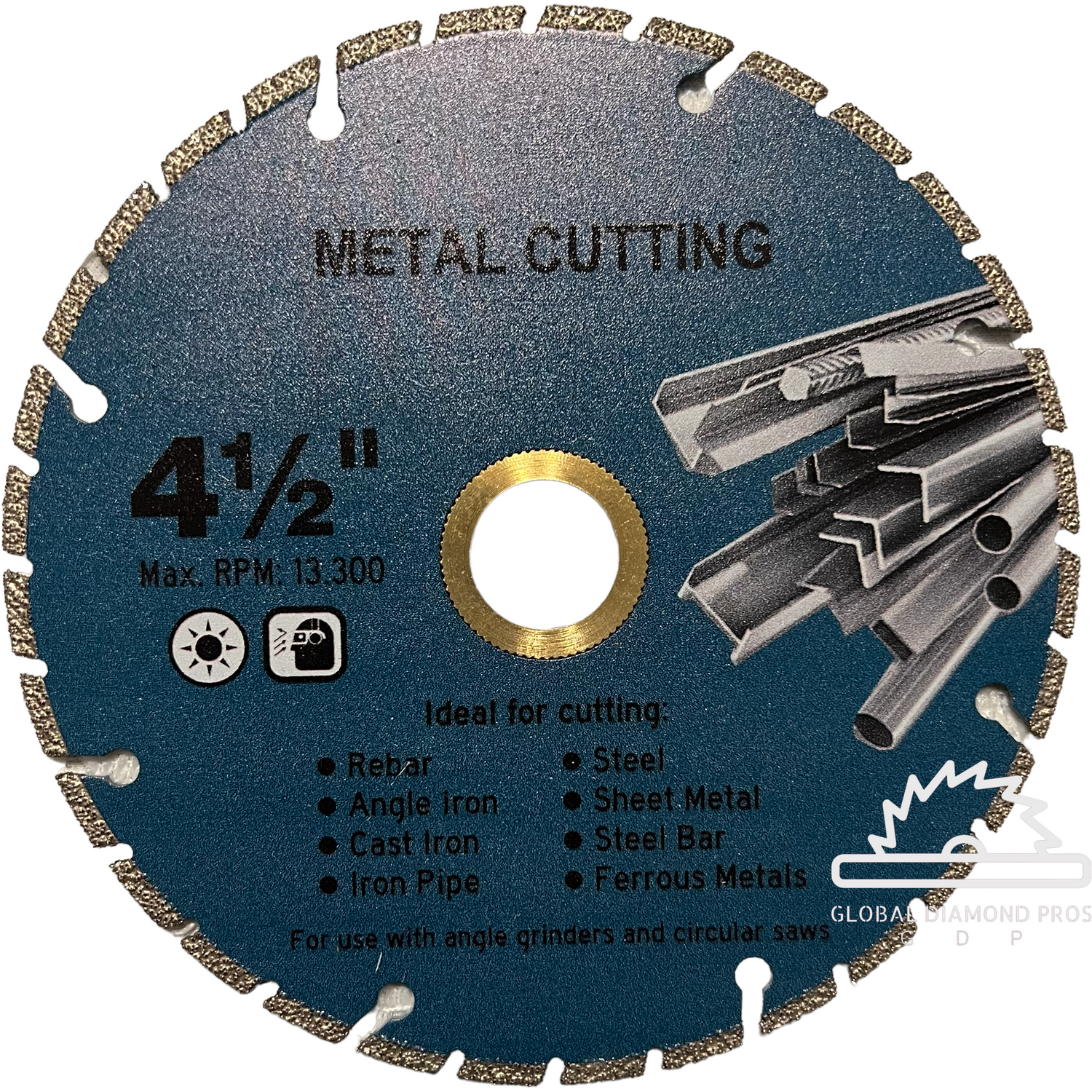 Metal Cutting Diamond Blade Vacuum Brazed Saw Blade Steel Cutting