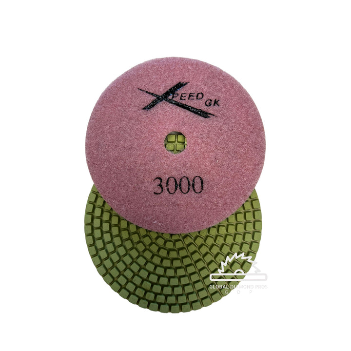 4” Xpeed Diamond Polishing Pads 7-Step Wet/Dry For Granite Quartz Marble Stone - 7pcs